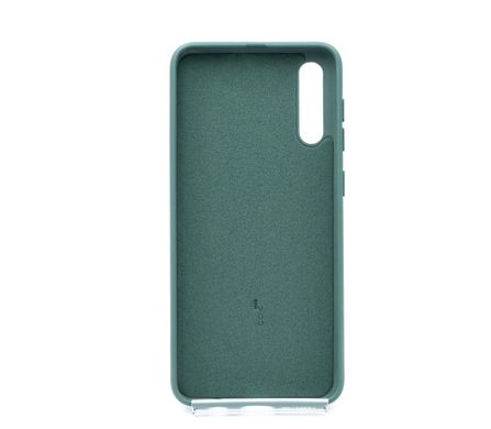 Силиконовый чехол Full Cover для Samsung A30s/A50/A50s dark green без logo