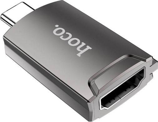 Перехідник HOCO UA19 Easy flow Type-C to HDMI adapter metal gray