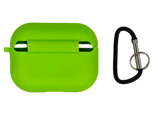 Чохол for AirPods Pro 2 силіконовий neon green з мікрофіброю