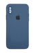 Силіконовий чохол Full Cover Square для iPhone XS Max navy blue Full Camera