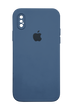 Силіконовий чохол Full Cover Square для iPhone XS Max navy blue Full Camera