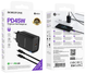 Мережевий Зарядний Пристрій Borofone BA86A 1USB-C PD/QC 45W+Type-C to Type-C black