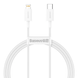 Кабель Baseus Crystal Fast Charging Type-C to Lightning 20W 1m white