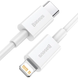 Кабель Baseus Crystal Fast Charging Type-C to Lightning 20W 1m white