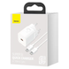 СЗУ Baseus TZCCSUP-L Super PD Charger 1Type-C 25W EU Mini 3A 1m Type-C+Type-C white