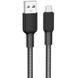 USB кабель Hoco X69 Jaeger USB to Micro 1m black/white