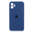 Силіконовий чохол Full Cover для iPhone 12 deep navy Full Camera