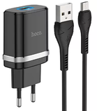 Мережевий зарядний пристрій Hoco C12Q Smart Micro 1usb/3A/QC3.0 black