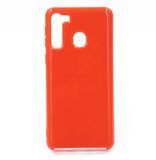 Силіконовий чохол Soft feel для Samsung A21 red TPU Lollipop