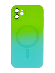 Силіконовий чохол with MagSafe для iPhone 11 green/azure Full Camera SP