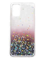 Силіконовий чохол WAVE Confetti для Samsung A02S (TPU) white/dark purple
