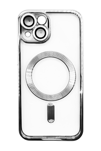 Чехол Metal Matte with MagSafe для iPhone 14 silver Full Camera