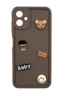 Чехол Pretty Things для Samsung A06 brown/bear Full Camera