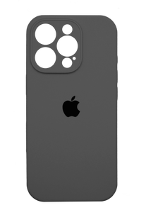 Силіконовий чохол Full Cover для iPhone 16 Pro Max dark grey Full camera