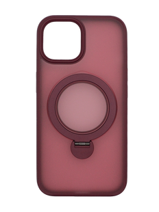 Чохол Ostand with MagSafe для iPhone 15 bordo