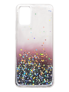 Силіконовий чохол WAVE Confetti для Samsung A02S (TPU) white/dark purple