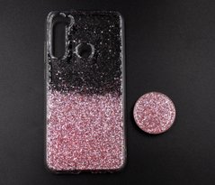 Силиконовый чехол Fashion popsoket для Xiaomi Redmi Note 8 light pink