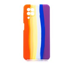 Силіконовий чохол Full Cover для Samsung A22 4G Rainbow №2 (red/violet)