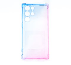 Силиконовый чехол WAVE Shine для Samsung S22 ultra blue/pink