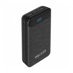 Power bank WALKER WB-525 20000 mAh +LCD 2USB/2.1A/2.1A Type-C/micro black