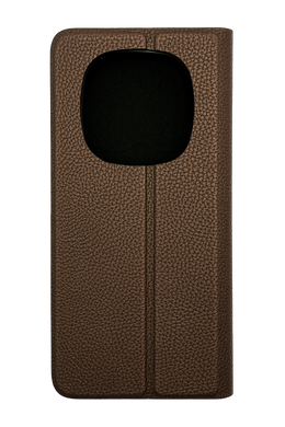 Чохол книжка FIBRA (рельєф) для Xiaomi Redmi Note 14 Pro 5G brown