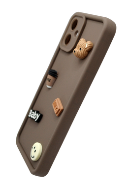 Чехол Pretty Things для Samsung A06 brown/bear Full Camera