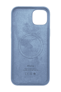 Силіконовий чохол with MagSafe для iPhone 15 light blue 1:1 Smart animation