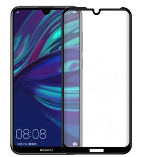 Защитное 2.5D стекло Glass Люкс для HUAWEI Y6 2019 f/s black