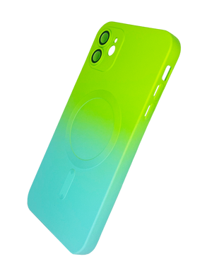 Силіконовий чохол with MagSafe для iPhone 11 green/azure Full Camera SP