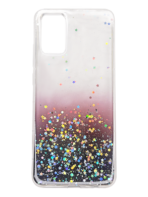 Силіконовий чохол WAVE Confetti для Samsung A02S (TPU) white/dark purple