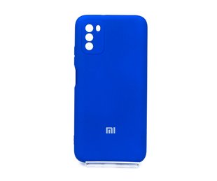 Силіконовий чохол Full Cover для Xiaomi Poco M3 shiny blue Full Camera