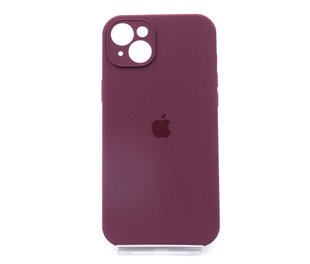 Силіконовий чохол Full Cover для iPhone 14 Plus plum Full Camera