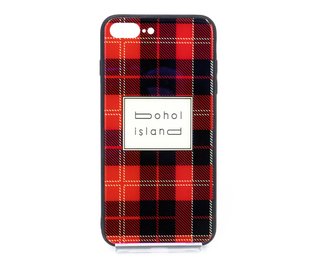 Накладка Glass Case Burberry для Iphone 7plus red