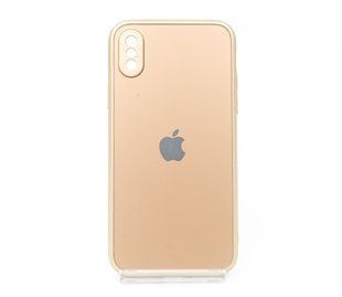TPU+Glass чохол Matte Candy для Apple iPhone X/XS Full camera gold