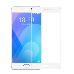 Защитное 2.5D стекло Люкс Full Glue для Meizu M6 Note white 0.3mm