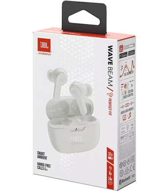 Bluetooth гарнітура JBL Wave Beam TWS (JBLWBEAMWHT) white