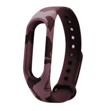 Ремешок Silicone Xiaomi MI Band 3/4 camouflage marsala/pink