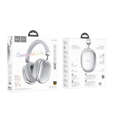Bluetooth стерео гарнитура Hoco W35 Max Auspicious Anc noise reduction BT headphones Silver