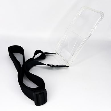 Чехол WAVE Clear with Strap для iPhone XR clear/black