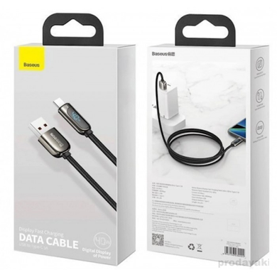 USB Кабель Baseus Display Fast Charging USB toType-C 66W 1m black