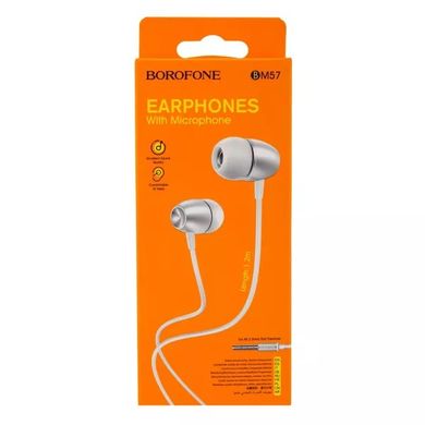 Навушники Borofone BM57 Platinum з мікроф. silver