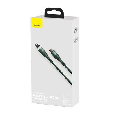 PD кабель Baseus Zinc Magnetic safe fast Charging data cableType-C to iP Cable PD 20W 1m Green