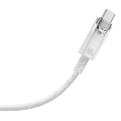 USB кабель Baseus Explorer Series Fast Charging with Smart Temperature Type-C 100W 1m white