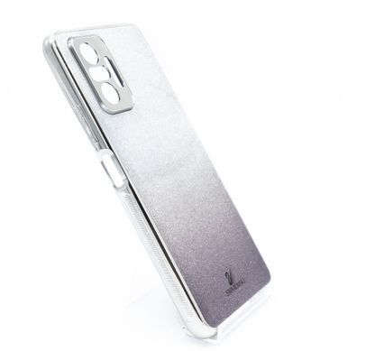 Чехол TPU+Glass для Xiaomi Redmi Note10 Pro black Swarovski Full Camera