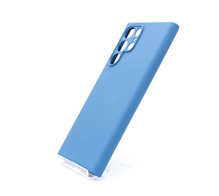 Силіконовий чохол Full Cover для Samsung S22 Ultra navy blue Full Camera без logo