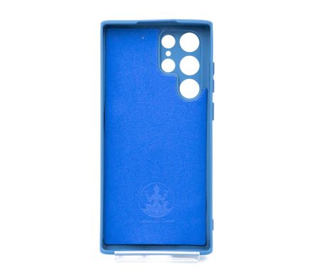 Силіконовий чохол Full Cover для Samsung S22 Ultra navy blue Full Camera без logo