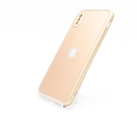 TPU+Glass чохол Matte Candy для Apple iPhone X/XS Full camera gold