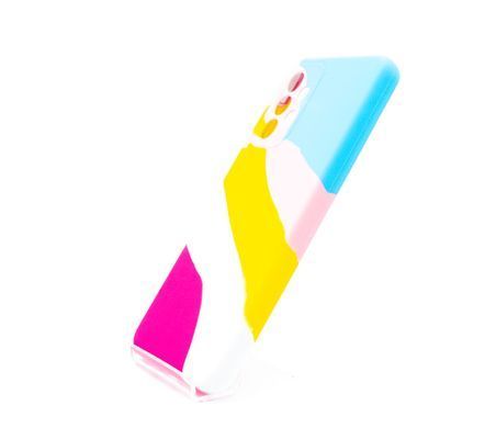 Силиконовый чехол Full Cover для Samsung A33 5G Rainbow blue/hot pink Full Camera без logo