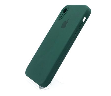 Силіконовий чохол Full Cover Square для iPhone XR forest green Full Camera