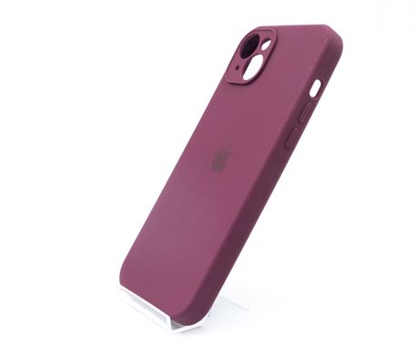 Силіконовий чохол Full Cover для iPhone 14 Plus plum Full Camera